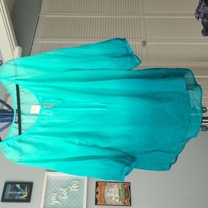 Ombre sheer overshirt